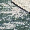 SAFAVIEH Area Rug 8×10 – Berber Shag Collection – Large – Grey Blue & Cream, Non-Shedding & Easy to Clean, Ideal for Living Room, Bedroom, Dining Space (BER219G)(Green/Beige)