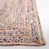 SAFAVIEH Area Rug 8×10 – Cape Cod Collection – Large – Red & Multi, Handmade Jute & Cotton, Woven Braided Design (CAP202A)(Beige/Multi)