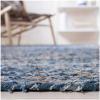SAFAVIEH Area Rug 8×10 – Cape Cod Collection – Large – Red & Multi, Handmade Jute & Cotton, Woven Braided Design (CAP202A)(Blue/Natural)
