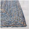 SAFAVIEH Area Rug 8×10 – Cape Cod Collection – Large – Red & Multi, Handmade Jute & Cotton, Woven Braided Design (CAP202A)(Blue/Natural)