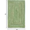 SAFAVIEH Area Rug 8×10 – Cape Cod Collection – Large – Red & Multi, Handmade Jute & Cotton, Woven Braided Design (CAP202A)(Green/Natural)