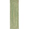 SAFAVIEH Area Rug 8×10 – Cape Cod Collection – Large – Red & Multi, Handmade Jute & Cotton, Woven Braided Design (CAP202A)(Green/Natural)