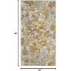 SAFAVIEH Area Rug 8×10 – Evoke Collection – Large – Grey & Gold, Floral Design, Non-Shedding & Easy Cleaning, Ideal for Living Room, Bedroom, Office, Dining Space (EVK236P)(Grey/Gold)