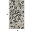 SAFAVIEH Area Rug 8×10 – Evoke Collection – Large – Grey & Gold, Floral Design, Non-Shedding & Easy Cleaning, Ideal for Living Room, Bedroom, Office, Dining Space (EVK236P)(Grey/Black)