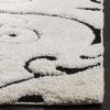 SAFAVIEH Area Rug 8×10 – Florida Shag Collection – Large – Cream & Blue, Scroll Design, Non-Shedding & Easy to Clean, High-Low Plush Pile, Ideal for Living Room, Bedroom, Dining Space (SG455-1165)(Ivory/Black)