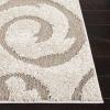 SAFAVIEH Area Rug 8×10 – Florida Shag Collection – Large – Cream & Blue, Scroll Design, Non-Shedding & Easy to Clean, High-Low Plush Pile, Ideal for Living Room, Bedroom, Dining Space (SG455-1165)(Ivory/Beige)