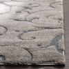 SAFAVIEH Area Rug 8×10 – Florida Shag Collection – Large – Cream & Blue, Scroll Design, Non-Shedding & Easy to Clean, High-Low Plush Pile, Ideal for Living Room, Bedroom, Dining Space (SG455-1165)(Grey/Light Blue)