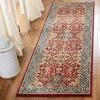 SAFAVIEH Area Rug 8×10 – Kashan Collection – Large – Ivory & Taupe, Traditional Oriental Design, Non-Shedding & Easy Cleaning, Ideal for Living Room, Bedroom, Office, Dining Space (KSN307A)(Red/Blue)