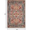 SAFAVIEH Area Rug 8×10 – Kashan Collection – Large – Ivory & Taupe, Traditional Oriental Design, Non-Shedding & Easy Cleaning, Ideal for Living Room, Bedroom, Office, Dining Space (KSN307A)(Taupe/Blue)