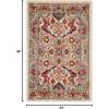 SAFAVIEH Area Rug 8×10 – Kashan Collection – Large – Ivory & Taupe, Traditional Oriental Design, Non-Shedding & Easy Cleaning, Ideal for Living Room, Bedroom, Office, Dining Space (KSN307A)(Ivory/Taupe)