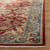 SAFAVIEH Area Rug 8×10 – Kashan Collection – Large – Ivory & Taupe, Traditional Oriental Design, Non-Shedding & Easy Cleaning, Ideal for Living Room, Bedroom, Office, Dining Space (KSN307A)(Red/Blue)