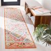 SAFAVIEH Area Rug 8×10 – Madison Collection – Large – Black & Yellow, Boho Diamond Distressed Design, Non-Shedding & Easy Cleaning, Ideal for Living Room, Bedroom, Office, Dining Space (MAD418Z)(Rust/Pink)