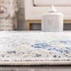 SAFAVIEH Area Rug 8×10 – Madison Collection – Large – Cream & Multi, Boho Chic Distressed Design, Non-Shedding & Easy Cleaning, Ideal for Living Room, Bedroom, Office, Dining Space (MAD611B)(Ivory/Aqua)