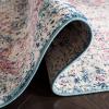 SAFAVIEH Area Rug 8×10 – Madison Collection – Large – Cream & Multi, Boho Chic Distressed Design, Non-Shedding & Easy Cleaning, Ideal for Living Room, Bedroom, Office, Dining Space (MAD611B)(Navy/Teal)