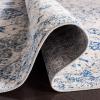 SAFAVIEH Area Rug 8×10 – Madison Collection – Large – Cream & Multi, Boho Chic Distressed Design, Non-Shedding & Easy Cleaning, Ideal for Living Room, Bedroom, Office, Dining Space (MAD611B)(White/Royal Blue)