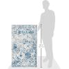 SAFAVIEH Area Rug 8×10 – Madison Collection – Large – Cream & Multi, Boho Chic Distressed Design, Non-Shedding & Easy Cleaning, Ideal for Living Room, Bedroom, Office, Dining Space (MAD611B)(White/Royal Blue)