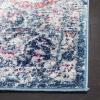 SAFAVIEH Area Rug 8×10 – Madison Collection – Large – Cream & Multi, Boho Chic Distressed Design, Non-Shedding & Easy Cleaning, Ideal for Living Room, Bedroom, Office, Dining Space (MAD611B)(Navy/Teal)