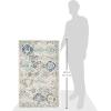 SAFAVIEH Area Rug 8×10 – Madison Collection – Large – Cream & Multi, Boho Chic Distressed Design, Non-Shedding & Easy Cleaning, Ideal for Living Room, Bedroom, Office, Dining Space (MAD611B)(Ivory/Aqua)