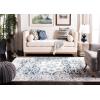 SAFAVIEH Area Rug 8×10 – Madison Collection – Large – Cream & Navy, Snowflake Medallion Distressed Design, Non-Shedding & Easy Cleaning, Ideal for Living Room, Bedroom, Office, Dining Space (MAD603D)(Cream/Navy)
