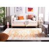 SAFAVIEH Area Rug 8×10 – Madison Collection – Large – Cream & Navy, Snowflake Medallion Distressed Design, Non-Shedding & Easy Cleaning, Ideal for Living Room, Bedroom, Office, Dining Space (MAD603D)(Orange/Ivory)