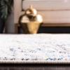 SAFAVIEH Area Rug 8×10 – Madison Collection – Large – Cream & Navy, Snowflake Medallion Distressed Design, Non-Shedding & Easy Cleaning, Ideal for Living Room, Bedroom, Office, Dining Space (MAD603D)(Turquoise/Ivory)