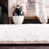 SAFAVIEH Area Rug 8×10 – Madison Collection – Large – Cream & Navy, Snowflake Medallion Distressed Design, Non-Shedding & Easy Cleaning, Ideal for Living Room, Bedroom, Office, Dining Space (MAD603D)(Silver/Ivory)