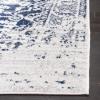SAFAVIEH Area Rug 8×10 – Madison Collection – Large – Cream & Navy, Snowflake Medallion Distressed Design, Non-Shedding & Easy Cleaning, Ideal for Living Room, Bedroom, Office, Dining Space (MAD603D)(Cream/Navy)