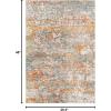 SAFAVIEH Area Rug 8×10 – Madison Collection – Large – Grey & Pink, Modern Abstract Design, Non-Shedding & Easy Cleaning, Ideal for Living Room, Bedroom, Office, Dining Space (MAD460A)(Grey/Orange)