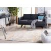 SAFAVIEH Area Rug 8×10 – Madison Collection – Large – Grey & Pink, Modern Abstract Design, Non-Shedding & Easy Cleaning, Ideal for Living Room, Bedroom, Office, Dining Space (MAD460A)(Grey/Orange)