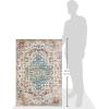 SAFAVIEH Area Rug 8×10 – Madison Collection – Large – Ivory & Orange, Boho Chic Medallion Distressed Design, Non-Shedding & Easy Cleaning, Ideal for Living Room, Bedroom, Dining Space (MAD447A)(Grey/Light Blue)