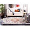 SAFAVIEH Area Rug 8×10 – Madison Collection – Large – Ivory & Orange, Boho Chic Medallion Distressed Design, Non-Shedding & Easy Cleaning, Ideal for Living Room, Bedroom, Dining Space (MAD447A)(Ivory/Orange)