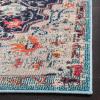 SAFAVIEH Area Rug 8×10 – Madison Collection – Large – Ivory & Orange, Boho Chic Medallion Distressed Design, Non-Shedding & Easy Cleaning, Ideal for Living Room, Bedroom, Dining Space (MAD447A)(Black/Teal)