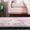 SAFAVIEH Area Rug 8×10 – Madison Collection – Large – Ivory & Orange, Boho Chic Medallion Distressed Design, Non-Shedding & Easy Cleaning, Ideal for Living Room, Bedroom, Dining Space (MAD447A)(Fuchsia/Teal)