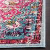SAFAVIEH Area Rug 8×10 – Madison Collection – Large – Ivory & Orange, Boho Chic Medallion Distressed Design, Non-Shedding & Easy Cleaning, Ideal for Living Room, Bedroom, Dining Space (MAD447A)(Fuchsia/Teal)