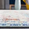 SAFAVIEH Area Rug 8×10 – Madison Collection – Large – Ivory & Orange, Boho Chic Medallion Distressed Design, Non-Shedding & Easy Cleaning, Ideal for Living Room, Bedroom, Dining Space (MAD447A)(Navy/Light Blue)