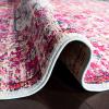 SAFAVIEH Area Rug 8×10 – Madison Collection – Large – Ivory & Orange, Boho Chic Medallion Distressed Design, Non-Shedding & Easy Cleaning, Ideal for Living Room, Bedroom, Dining Space (MAD447A)(Fuchsia/Teal)