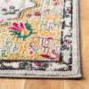 SAFAVIEH Area Rug 8×10 – Madison Collection – Large – Ivory & Orange, Boho Chic Medallion Distressed Design, Non-Shedding & Easy Cleaning, Ideal for Living Room, Bedroom, Dining Space (MAD447A)(Grey/Gold)