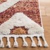 SAFAVIEH Area Rug 8×10 – Moroccan Tassel Shag Collection – Large – Grey & Ivory, Boho Design, Non-Shedding & Easy Cleaning, Plush Pile, Ideal for Living Room, Bedroom, Dining Space (MTS664G)(Rust/Ivory)