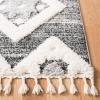SAFAVIEH Area Rug 8×10 – Moroccan Tassel Shag Collection – Large – Grey & Ivory, Boho Design, Non-Shedding & Easy Cleaning, Plush Pile, Ideal for Living Room, Bedroom, Dining Space (MTS664G)(Grey/Ivory)