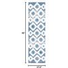 SAFAVIEH Area Rug 8×10 – Moroccan Tassel Shag Collection – Large – Grey & Ivory, Boho Design, Non-Shedding & Easy Cleaning, Plush Pile, Ideal for Living Room, Bedroom, Dining Space (MTS664G)(Blue/Ivory)