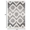 SAFAVIEH Area Rug 8×10 – Moroccan Tassel Shag Collection – Large – Grey & Ivory, Boho Design, Non-Shedding & Easy Cleaning, Plush Pile, Ideal for Living Room, Bedroom, Dining Space (MTS664G)(Grey/Ivory)