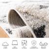 SAFAVIEH Area Rug 8×10 – Moroccan Tassel Shag Collection – Large – Ivory & Brown, Non-Shedding & Easy to Clean, Plush High-Low Texture, Ideal for Living Room, Bedroom, Dining Space (MTS688A)(Ivory/Grey)