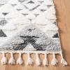 SAFAVIEH Area Rug 8×10 – Moroccan Tassel Shag Collection – Large – Ivory & Brown, Non-Shedding & Easy to Clean, Plush High-Low Texture, Ideal for Living Room, Bedroom, Dining Space (MTS688A)(Ivory/Grey)