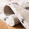 SAFAVIEH Area Rug 8×10 – Moroccan Tassel Shag Collection – Large – Ivory & Brown, Non-Shedding & Easy to Clean, Plush High-Low Texture, Ideal for Living Room, Bedroom, Dining Space (MTS688A)(Ivory/Brown)