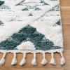 SAFAVIEH Area Rug 8×10 – Moroccan Tassel Shag Collection – Large – Ivory & Brown, Non-Shedding & Easy to Clean, Plush High-Low Texture, Ideal for Living Room, Bedroom, Dining Space (MTS688A)(Green/Ivory)