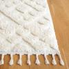SAFAVIEH Area Rug 8×10 – Moroccan Tassel Shag Collection – Large – Ivory & Brown, Non-Shedding & Easy to Clean, Plush High-Low Texture, Ideal for Living Room, Bedroom, Dining Space (MTS688A)(Ivory)