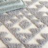 SAFAVIEH Area Rug 8×10 – Moroccan Tassel Shag Collection – Large – Ivory & Brown, Non-Shedding & Easy to Clean, Plush High-Low Texture, Ideal for Living Room, Bedroom, Dining Space (MTS688A)(Grey/Ivory)
