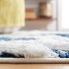 SAFAVIEH Area Rug 8×10 – Moroccan Tassel Shag Collection – Large – Ivory & Brown, Non-Shedding & Easy to Clean, Plush High-Low Texture, Ideal for Living Room, Bedroom, Dining Space (MTS688A)(Blue/Ivory)