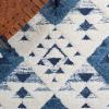 SAFAVIEH Area Rug 8×10 – Moroccan Tassel Shag Collection – Large – Ivory & Brown, Non-Shedding & Easy to Clean, Plush High-Low Texture, Ideal for Living Room, Bedroom, Dining Space (MTS688A)(Blue/Ivory)