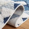 SAFAVIEH Area Rug 8×10 – Moroccan Tassel Shag Collection – Large – Ivory & Brown, Non-Shedding & Easy to Clean, Plush High-Low Texture, Ideal for Living Room, Bedroom, Dining Space (MTS688A)(Blue/Ivory)